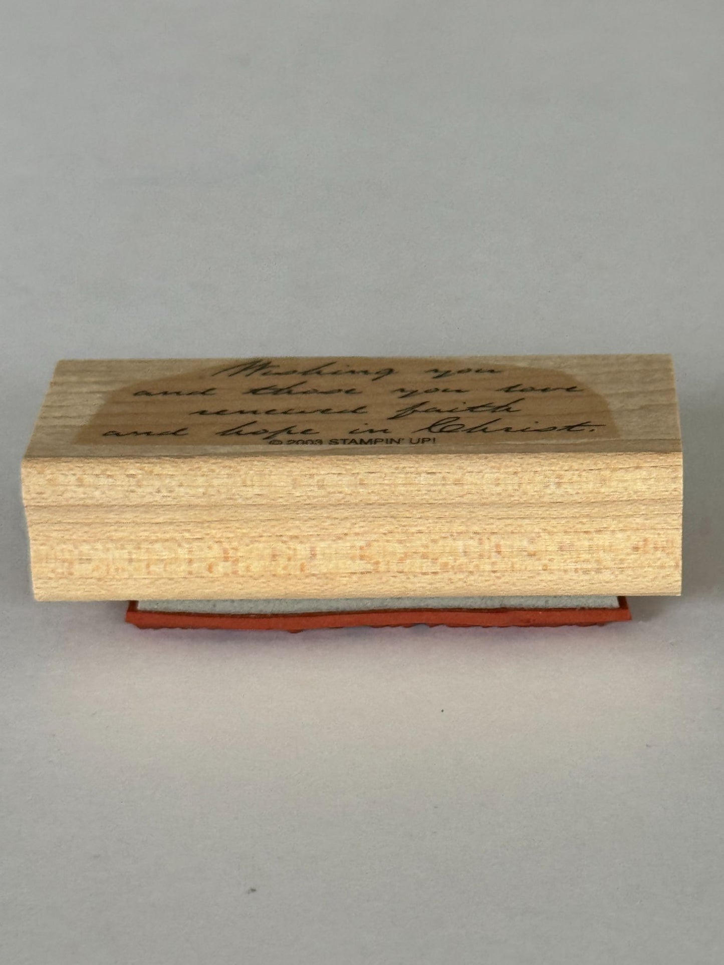 Stampin Up Rubber Stamp Christian Words Wishing You Renewed Faith Hope In Christ