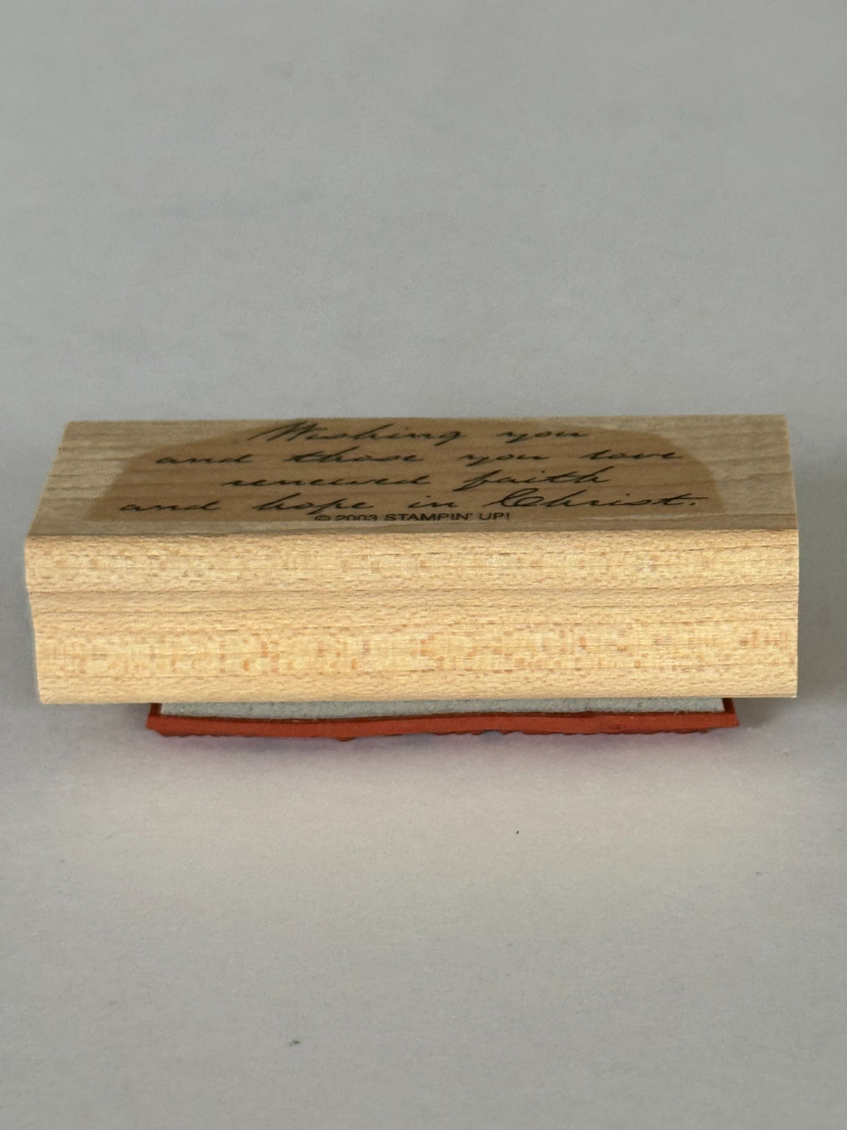 Stampin Up Rubber Stamp Christian Words Wishing You Renewed Faith Hope In Christ