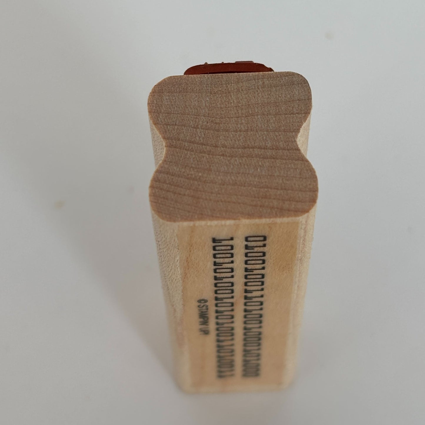 Stampin Up Wood Rubber Stamp Binary Computer Code Numbers Information Technology