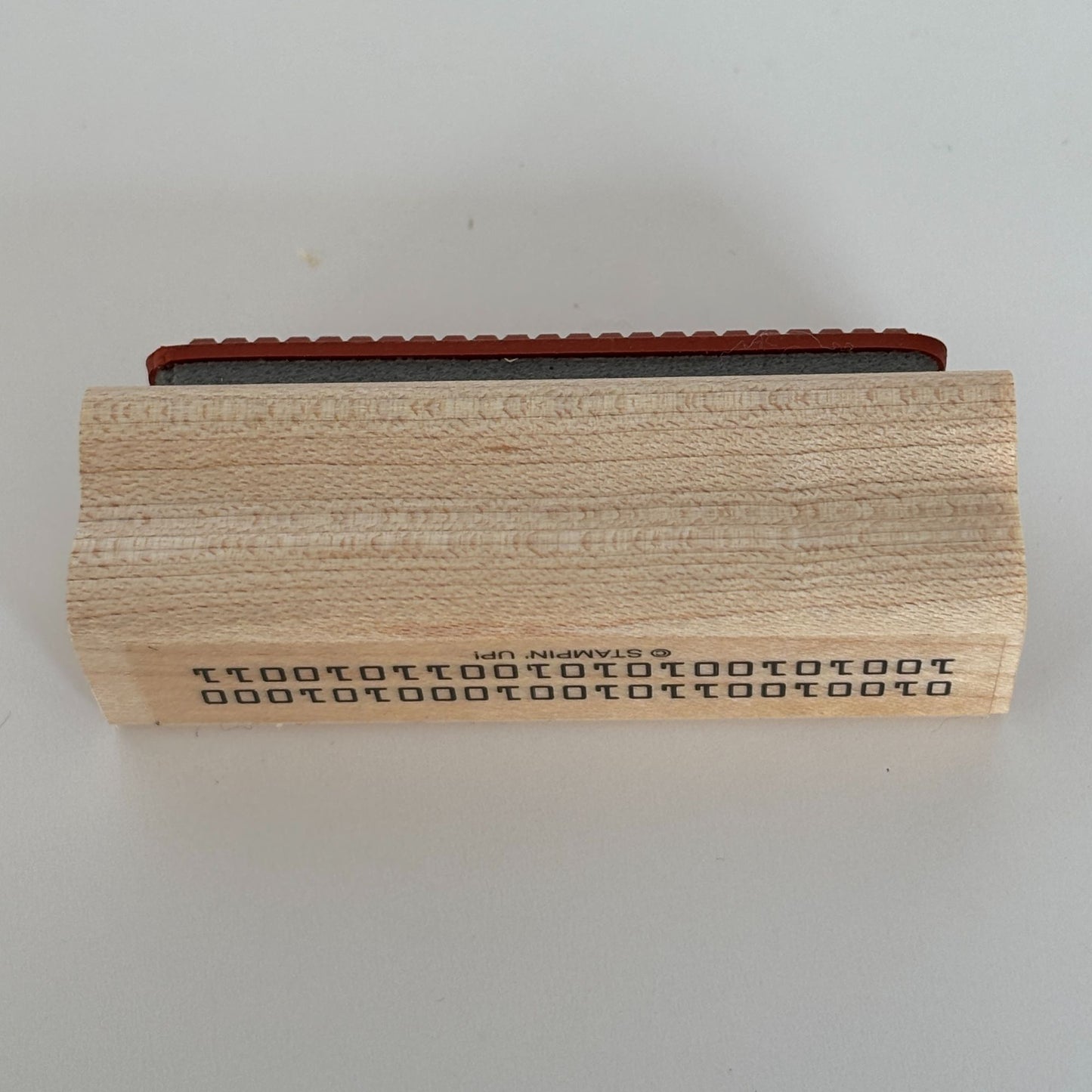 Stampin Up Wood Rubber Stamp Binary Computer Code Numbers Information Technology