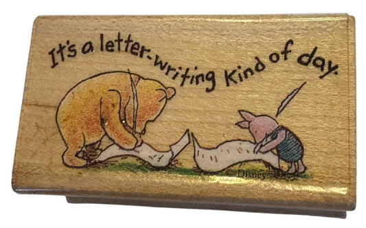 All Night Media Disney Rubber Stamp Winnie The Pooh Letter Writing Kind Of Day