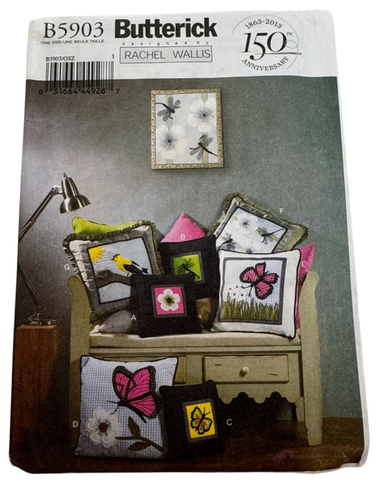 Butterick Sewing Pattern B5903 Decorative Pillows Square Home Decor Wallis Uncut