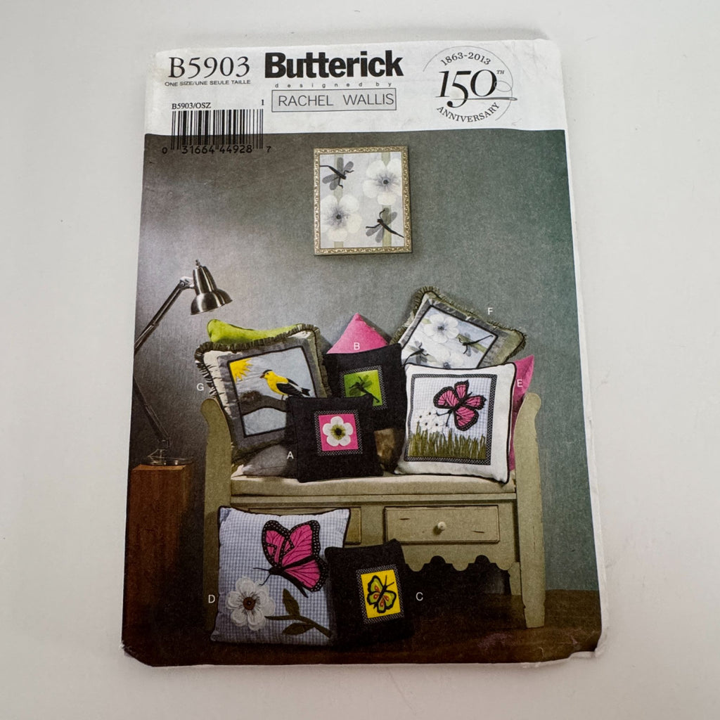 Butterick Sewing Pattern B5903 Decorative Pillows Square Home Decor Wallis Uncut