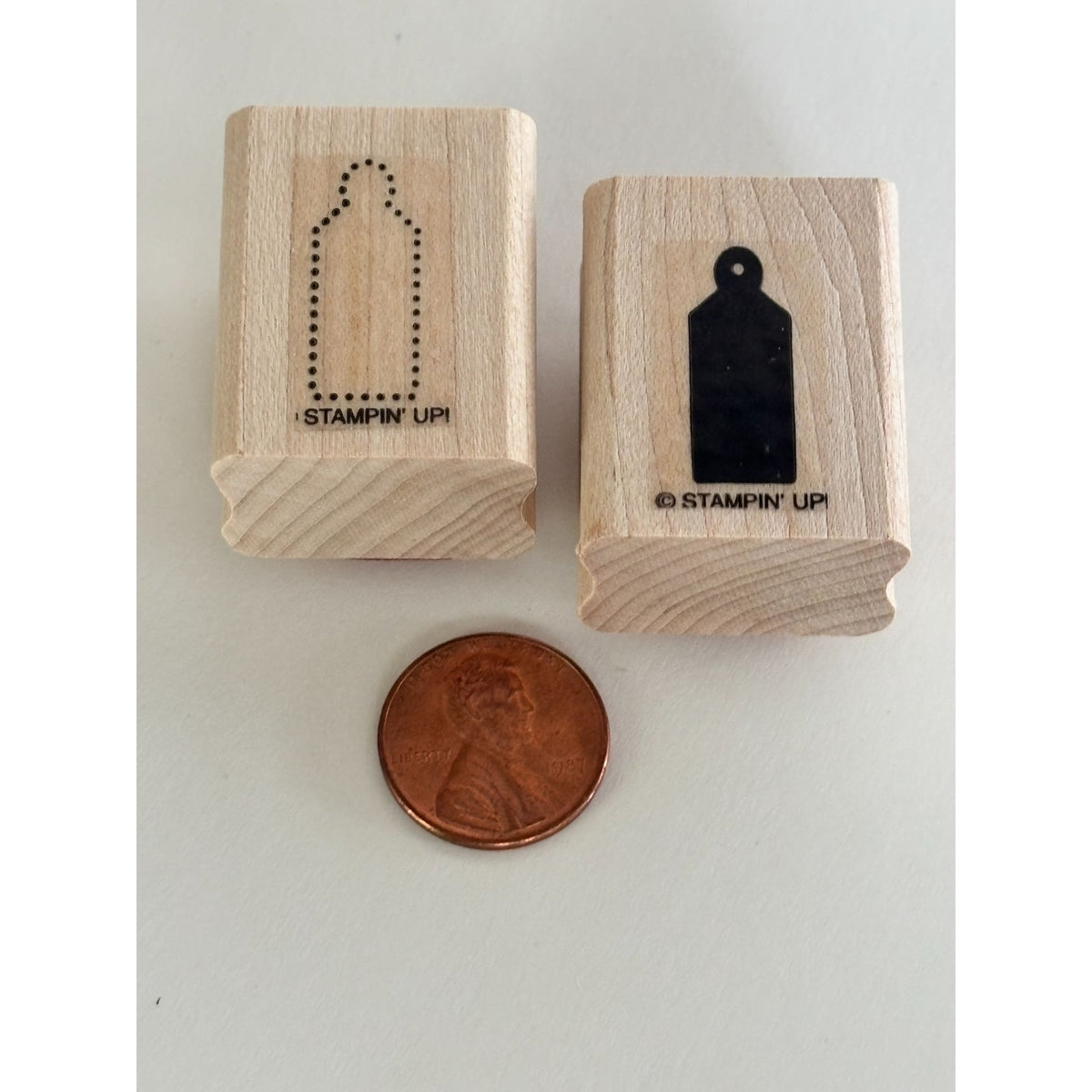 Stampin Up Rubber Stamps Set Tiny Gift Tags Small Card Making Scrapbooking Craft