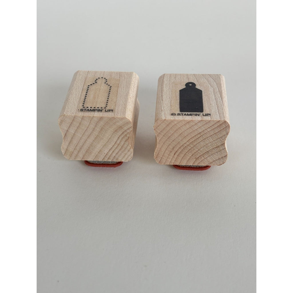 Stampin Up Rubber Stamps Set Tiny Gift Tags Small Card Making Scrapbooking Craft