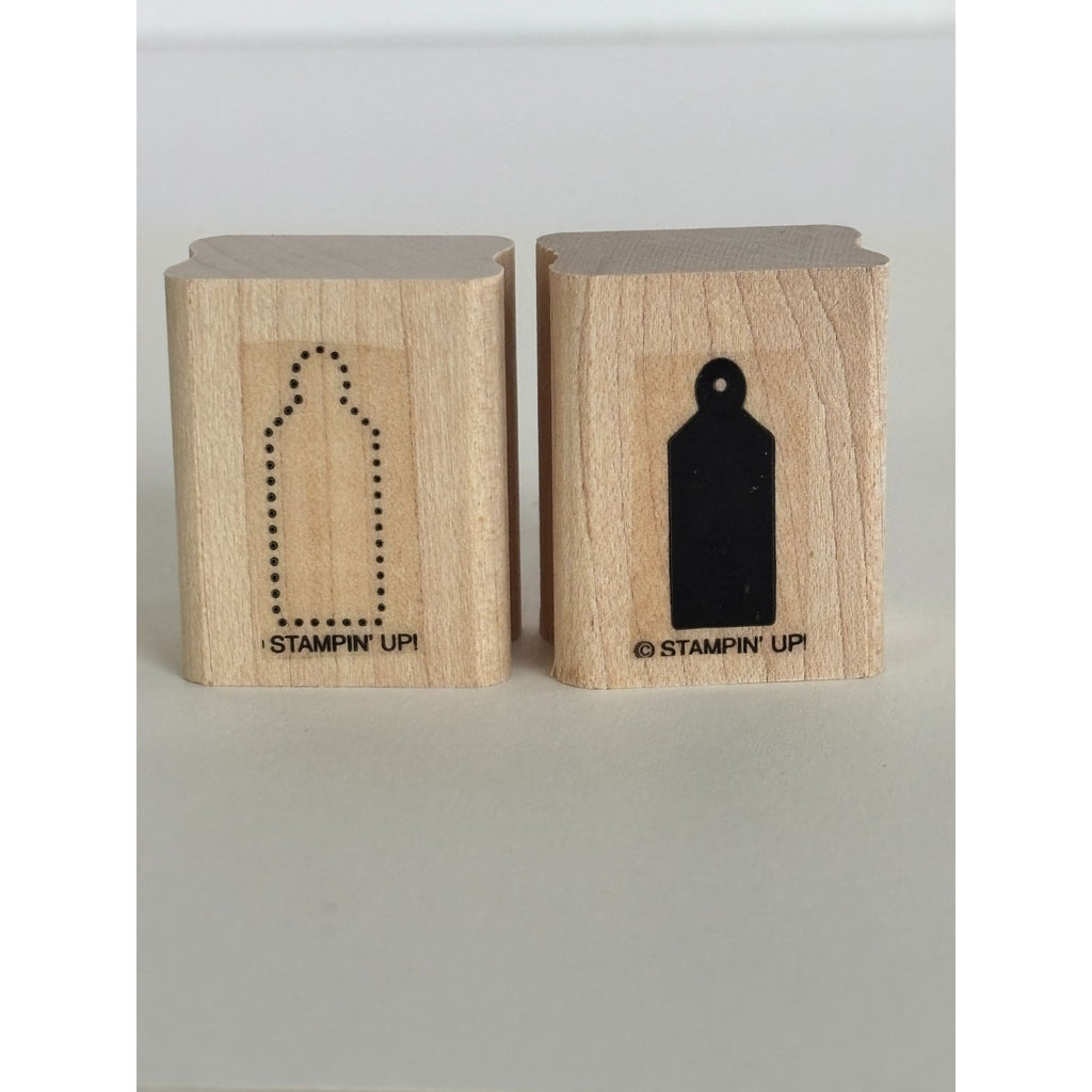 Stampin Up Rubber Stamps Set Tiny Gift Tags Small Card Making Scrapbooking Craft