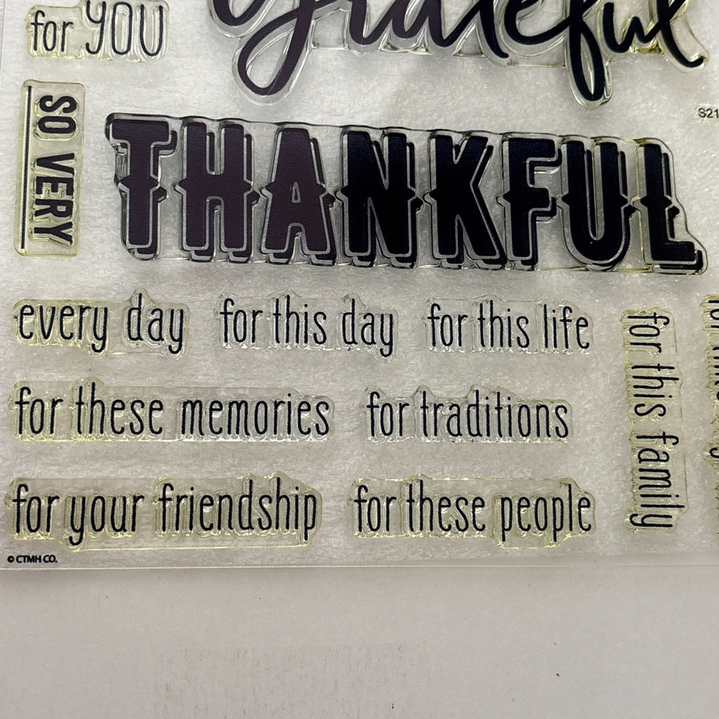 CTMH Acrylic Stamps Grateful for This Life Gratitude Journal Thanksgiving S2109