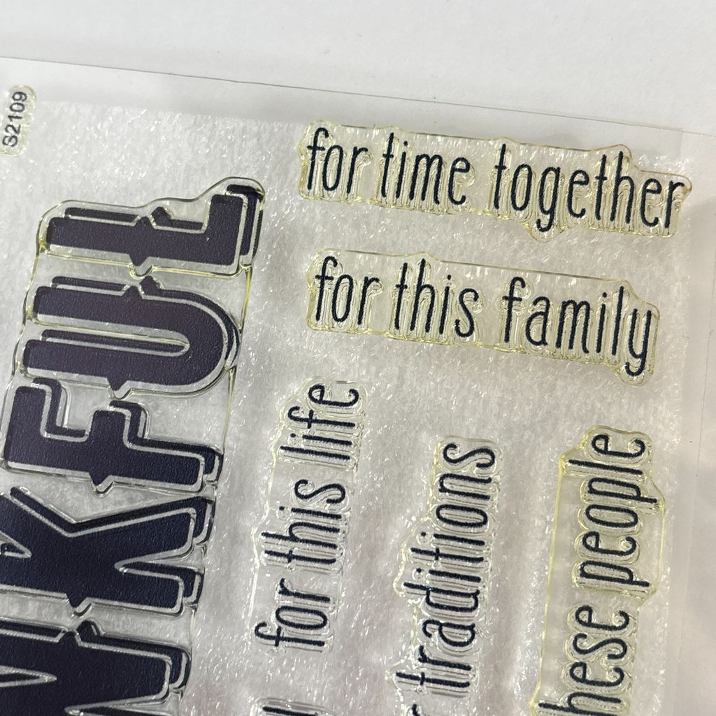 CTMH Acrylic Stamps Grateful for This Life Gratitude Journal Thanksgiving S2109