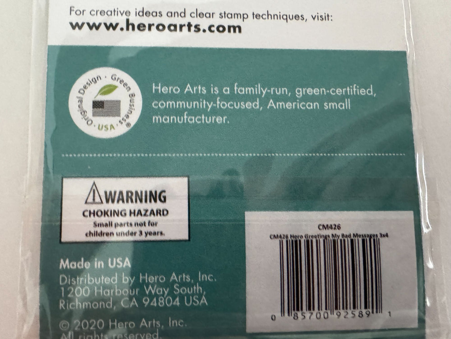 Hero Arts Poly Clear Stamps Apology Message Cardmaking Game Over Sorry My Bad