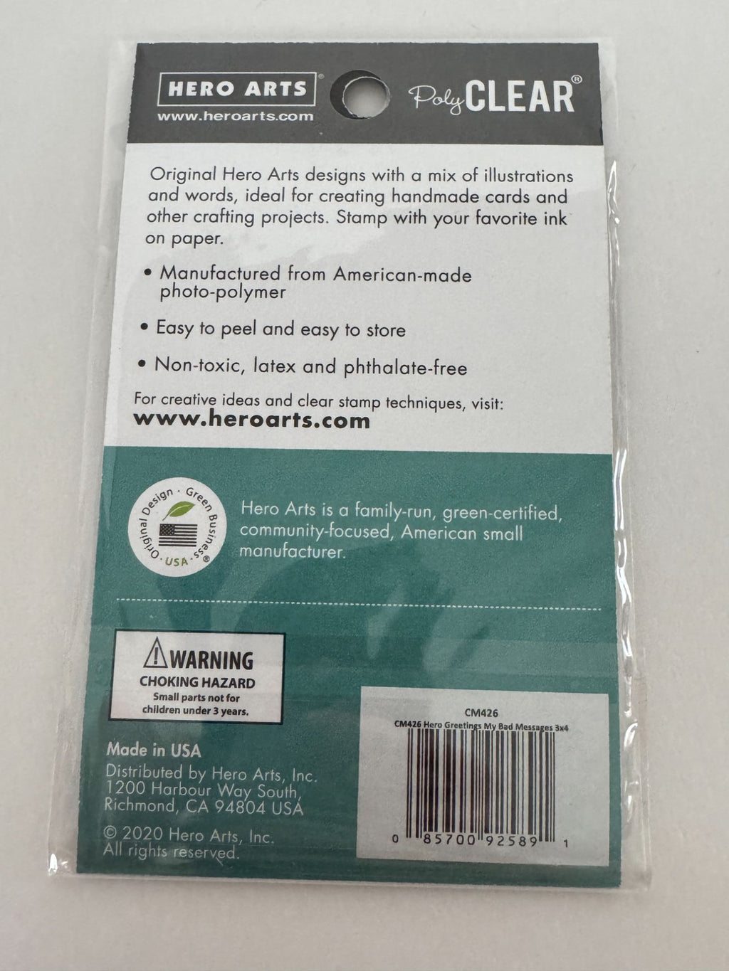 Hero Arts Poly Clear Stamps Apology Message Cardmaking Game Over Sorry My Bad