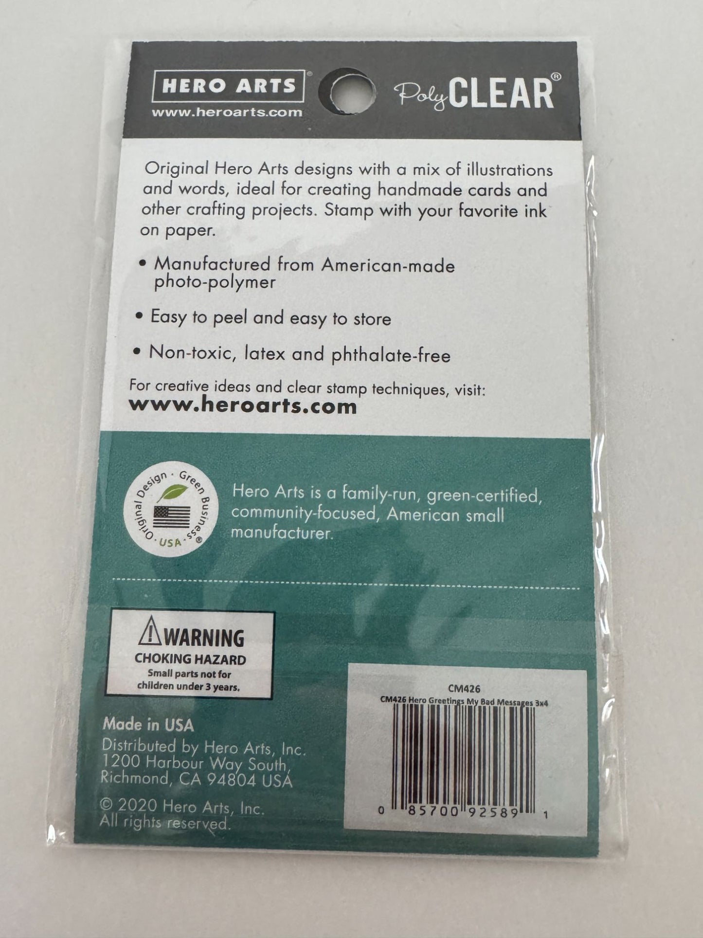 Hero Arts Poly Clear Stamps Apology Message Cardmaking Game Over Sorry My Bad