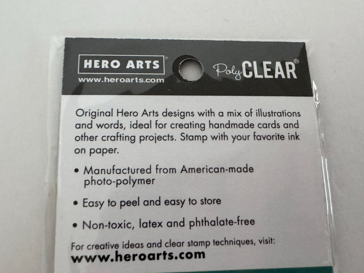 Hero Arts Poly Clear Stamps Apology Message Cardmaking Game Over Sorry My Bad