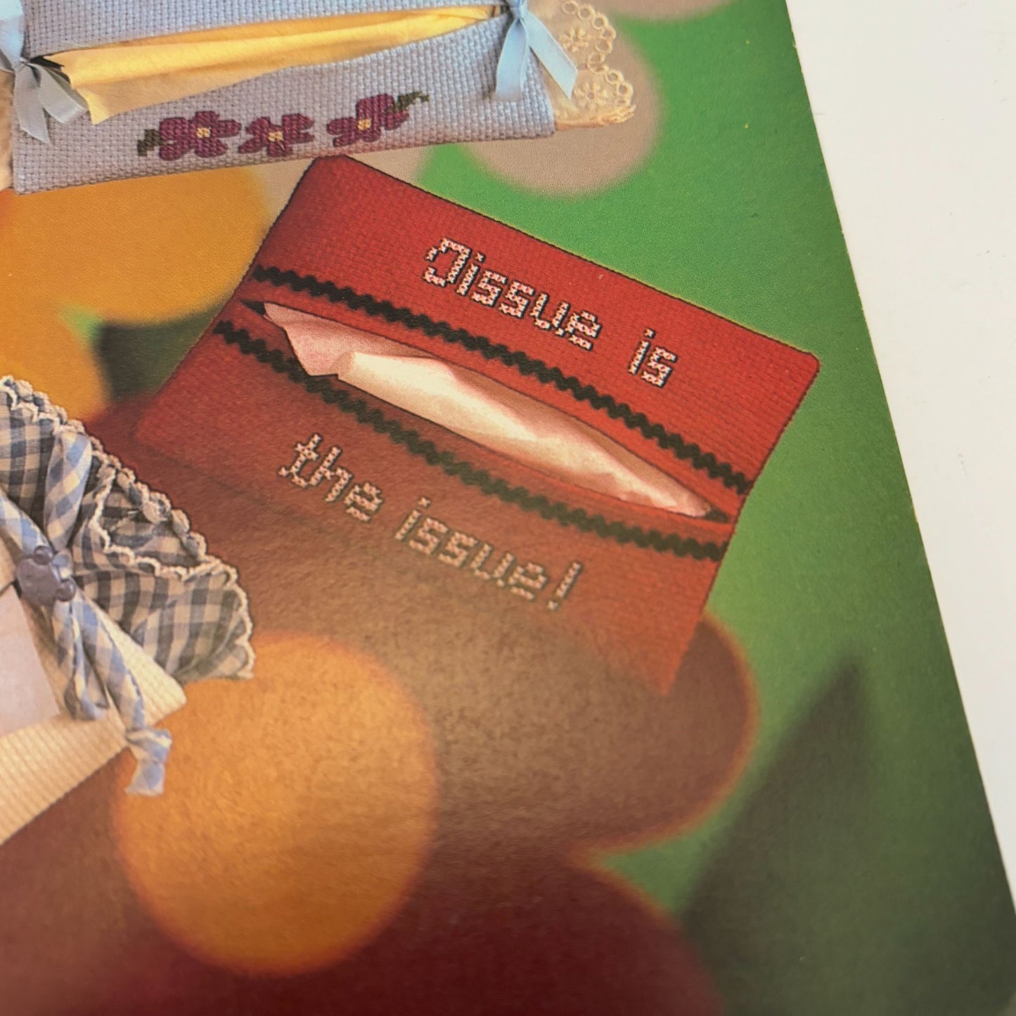 Leisure Arts Cross Stitch Patterns Leaflet 233 Purse Size Tissue Covers Get Well