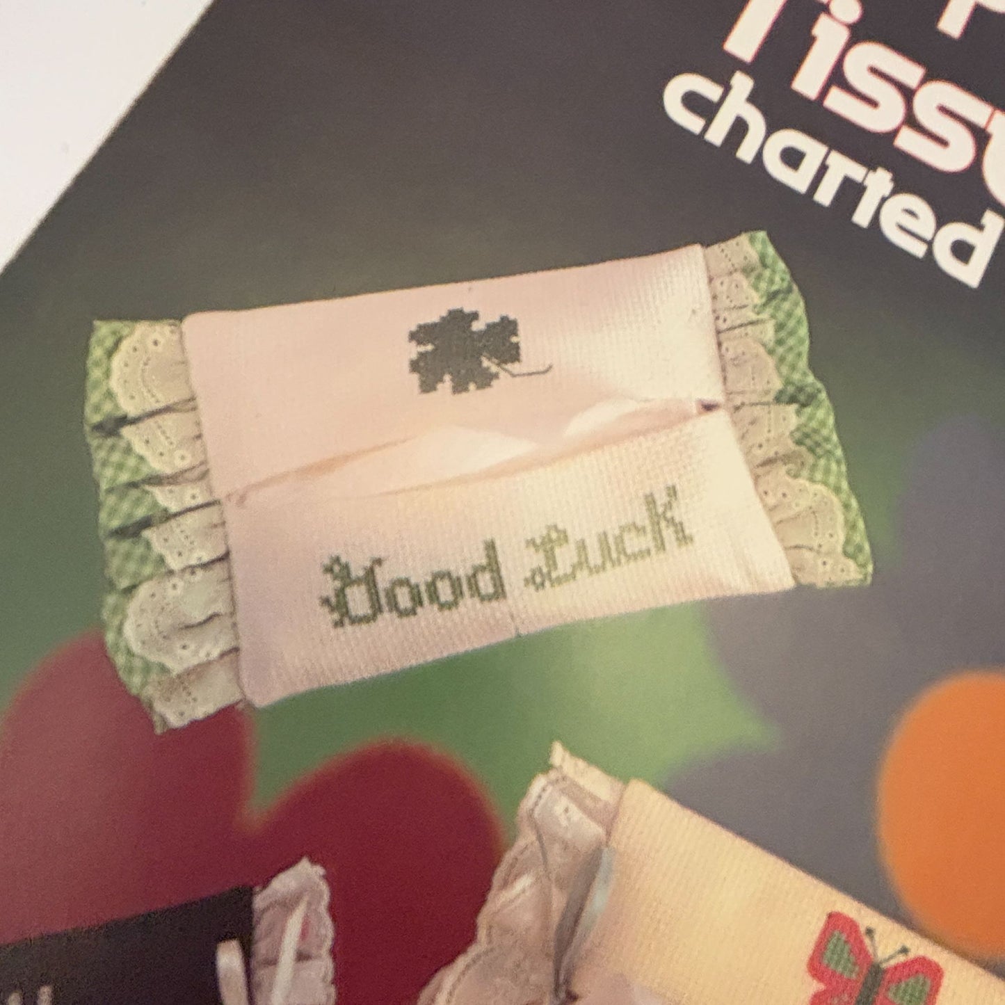 Leisure Arts Cross Stitch Patterns Leaflet 233 Purse Size Tissue Covers Get Well