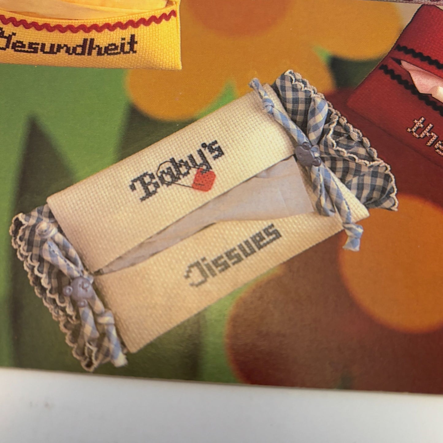 Leisure Arts Cross Stitch Patterns Leaflet 233 Purse Size Tissue Covers Get Well