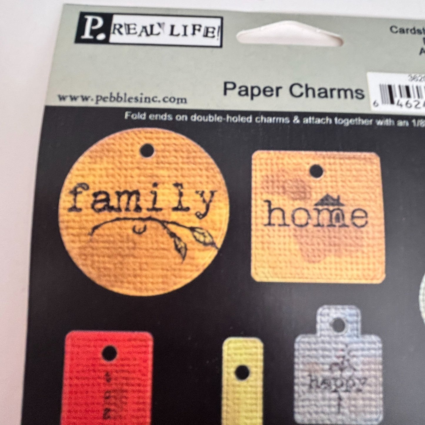 Pebbles Real Life Stickers Paper Charms Die Cut Family Joy Crafting Scrapbooking Cardmaking Journaling