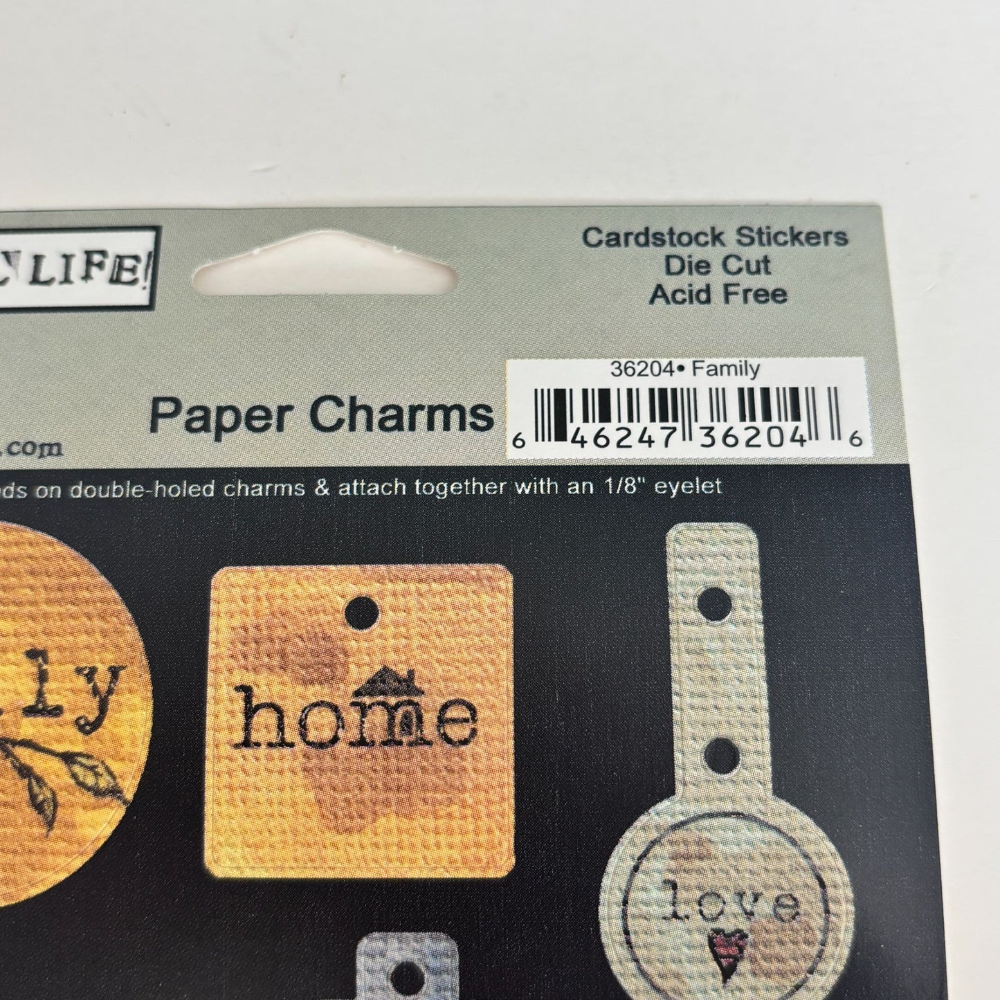 Pebbles Real Life Stickers Paper Charms Die Cut Family Joy Crafting Scrapbooking Cardmaking Journaling