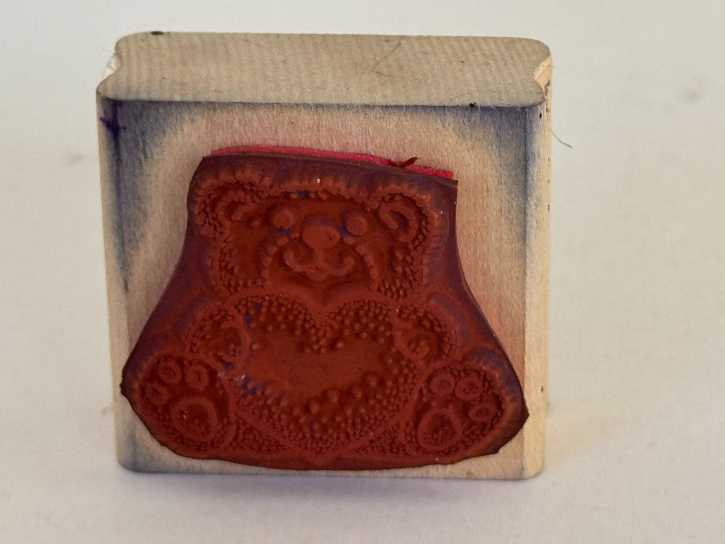 Rubber Stampede Rubber Stamp Teddy Bear Holding Heart Love Me Valentines Day