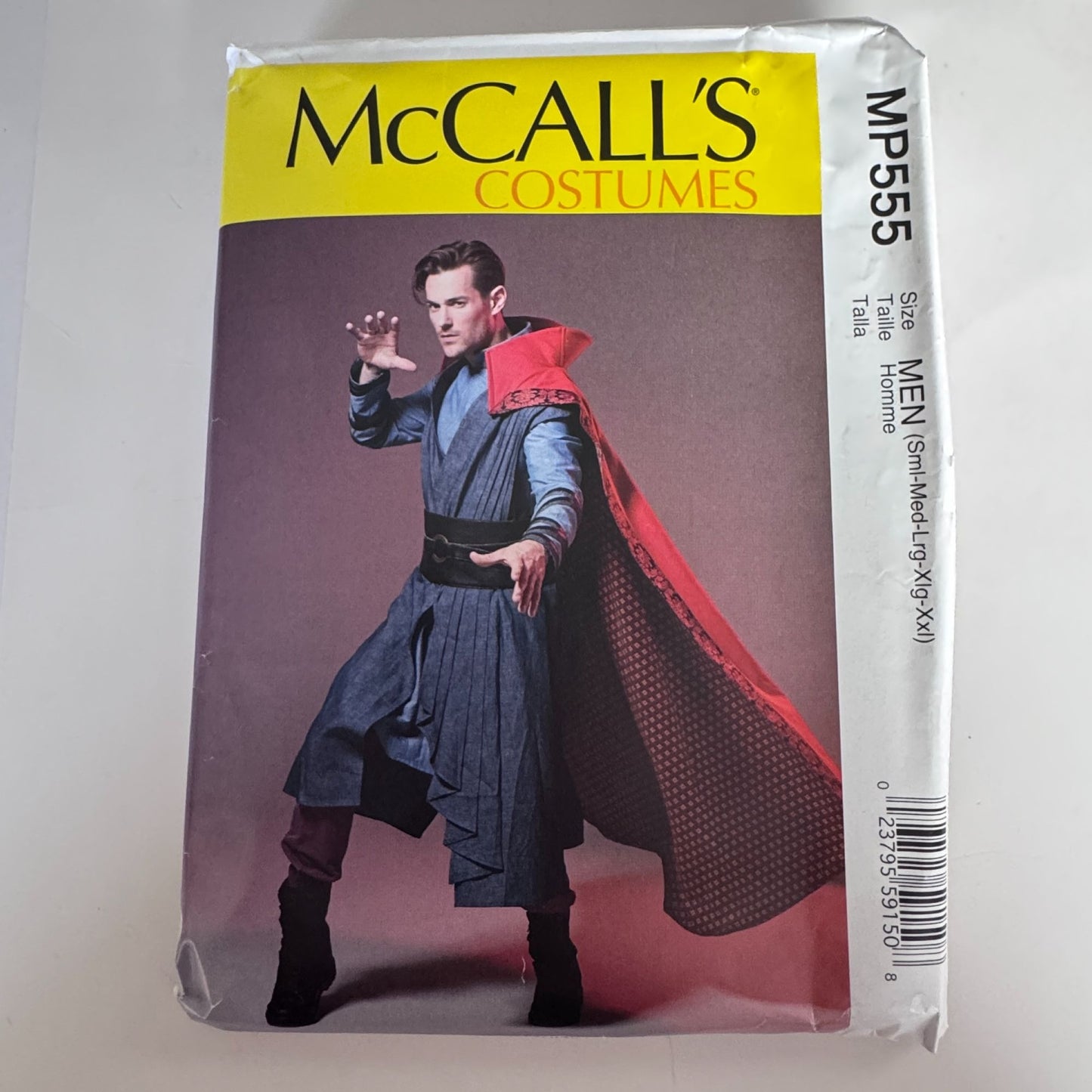 McCalls Sewing Pattern MP555 Wizard Costume Sorcerer Cape Cosplay Superhero Tunic Mens 34-52 Uncut