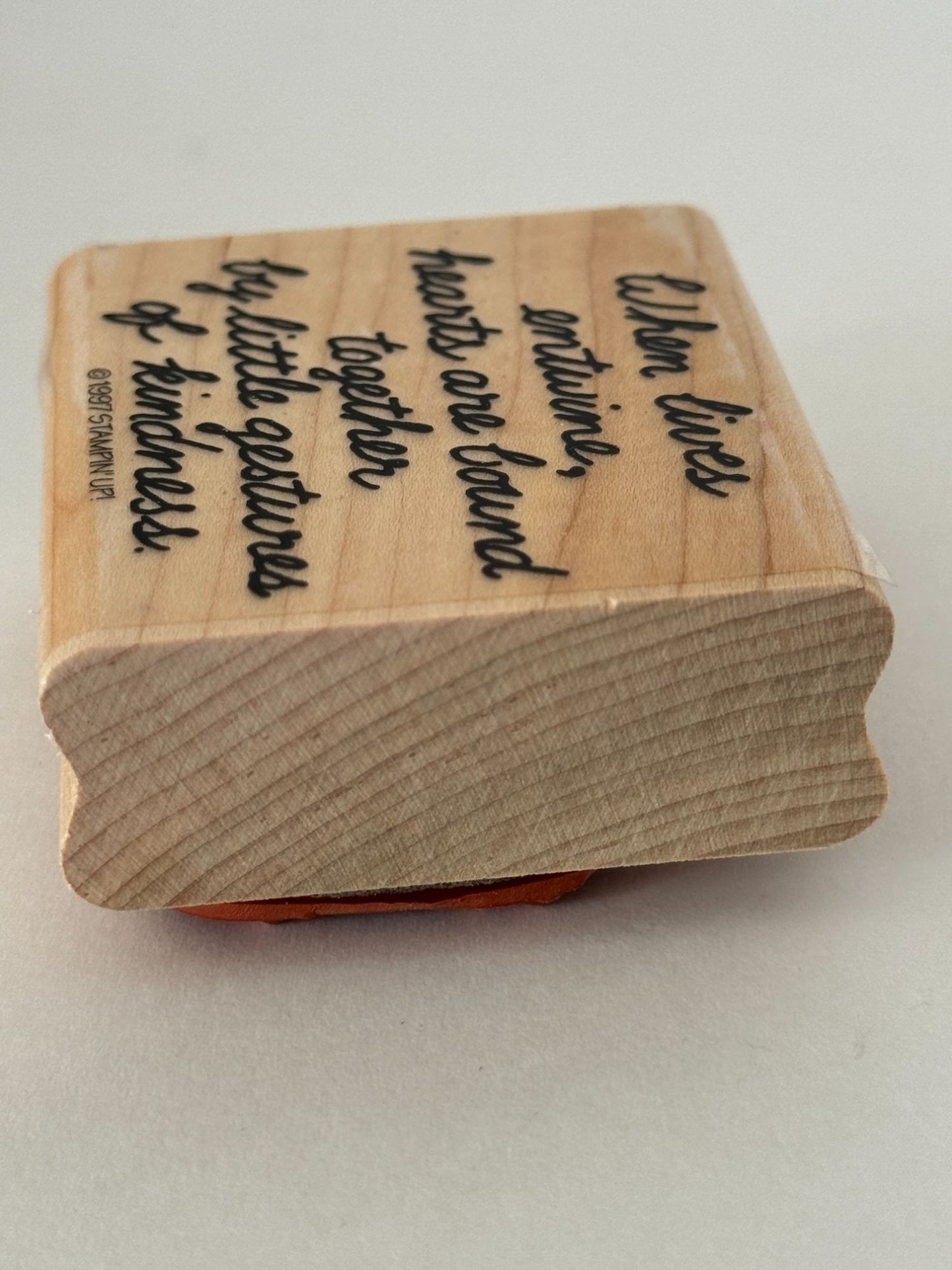 Stampin Up Rubber Stamp When Lives Entwine Kindness Friend Card Making Sentiment