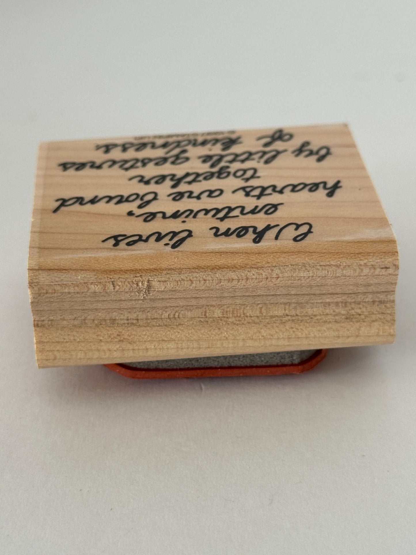 Stampin Up Rubber Stamp When Lives Entwine Kindness Friend Card Making Sentiment