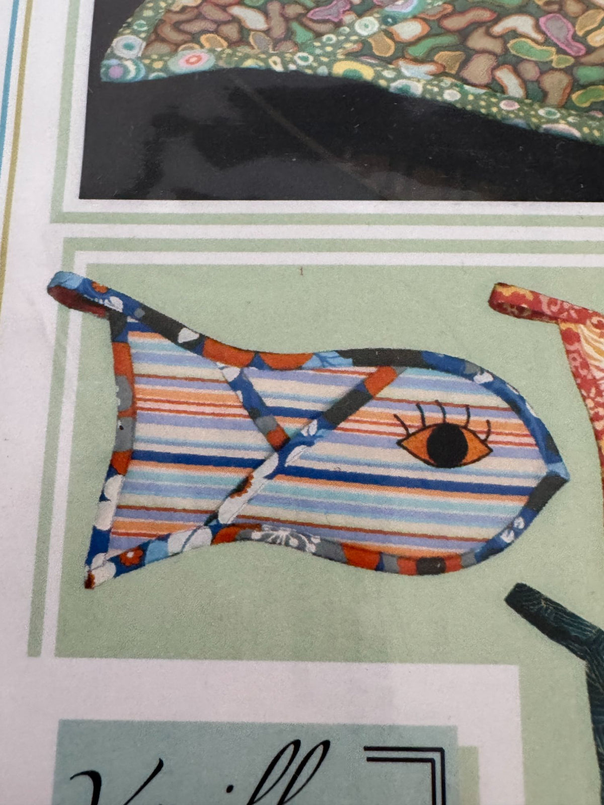 Vanilla House Sewing Pattern P138 Fish Shaped Oven Mitt Kitchen Home Decor Uncut
