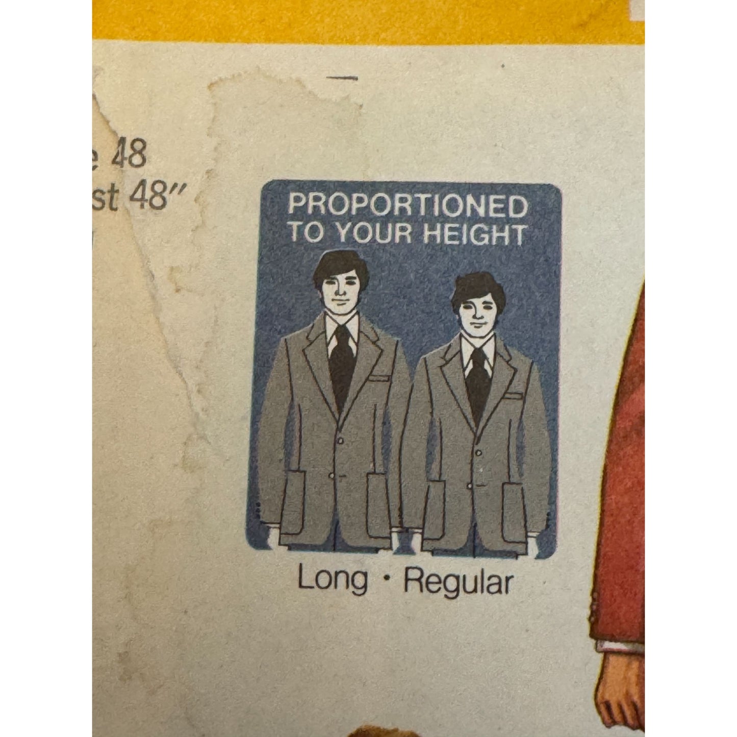 Simplicity Sewing Pattern 5217 Mens Jacket Proportioned Blazer 70s Tailoring 48 Uncut