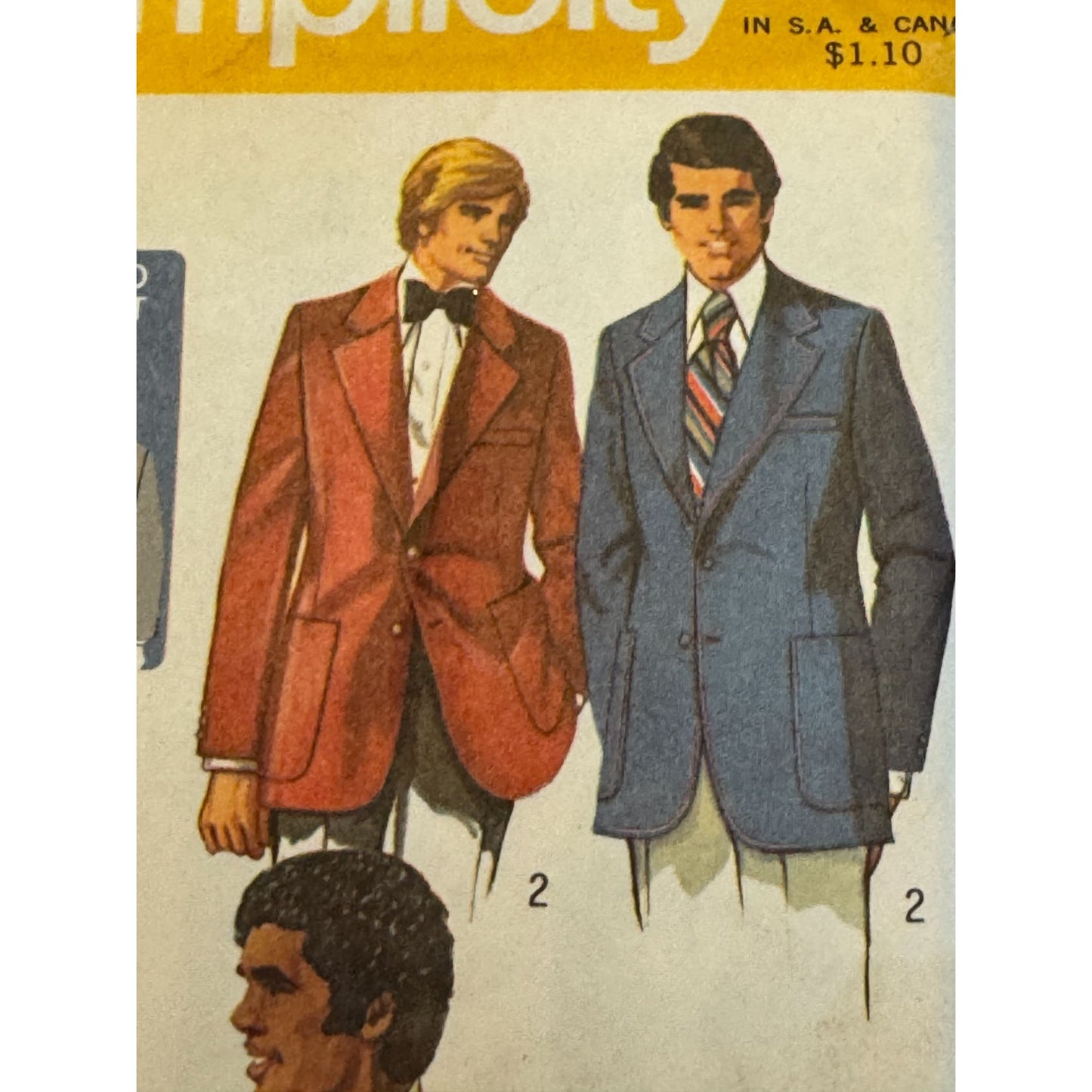 Simplicity Sewing Pattern 5217 Mens Jacket Proportioned Blazer 70s Tailoring 48 Uncut
