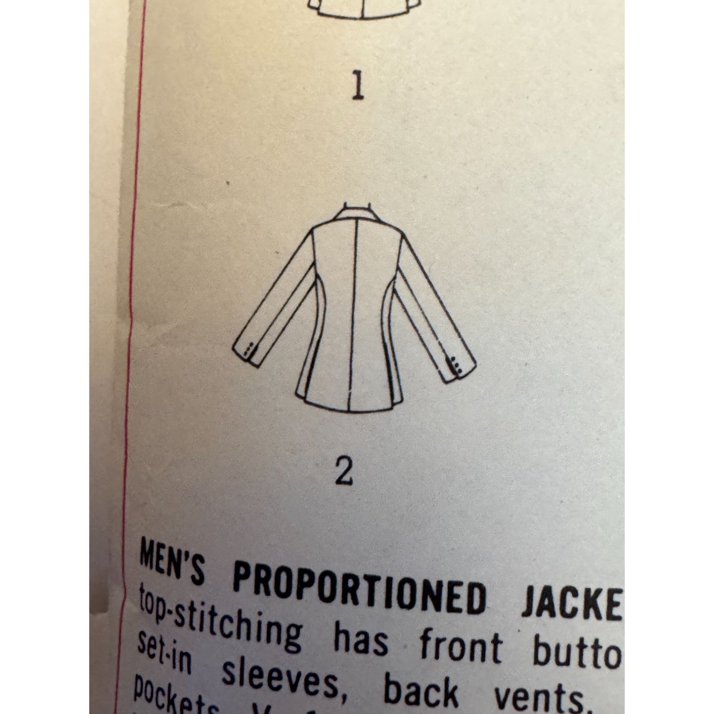 Simplicity Sewing Pattern 5217 Mens Jacket Proportioned Blazer 70s Tailoring 48 Uncut
