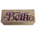 All Night Media Rubber Stamp Beth Name Personalized Decorative Script Writing