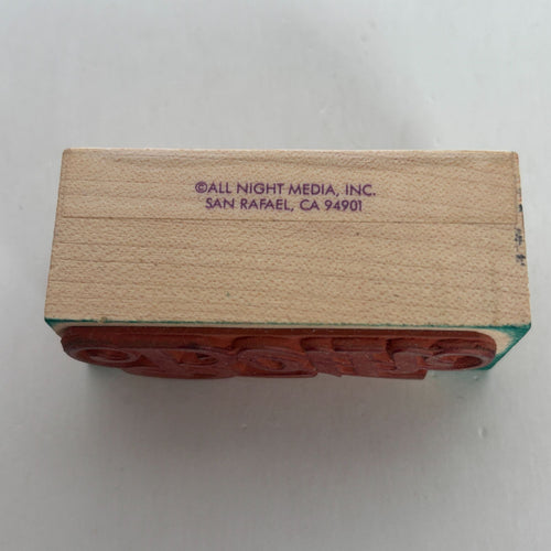 All Night Media Rubber Stamp Beth Name Personalized Decorative Script Writing