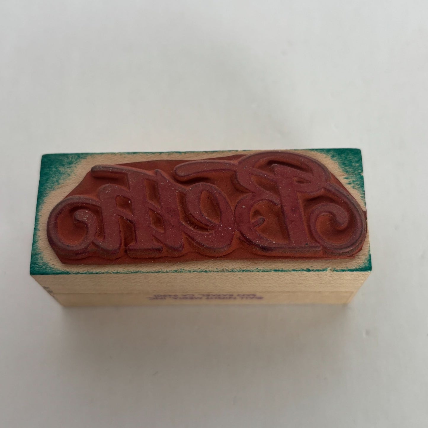 All Night Media Rubber Stamp Beth Name Personalized Decorative Script Writing